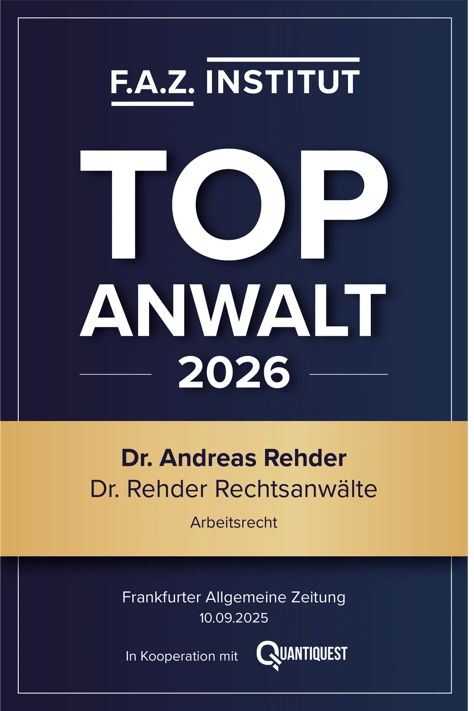 Dr. Andreas Rehder – TOP ANWALT 2026